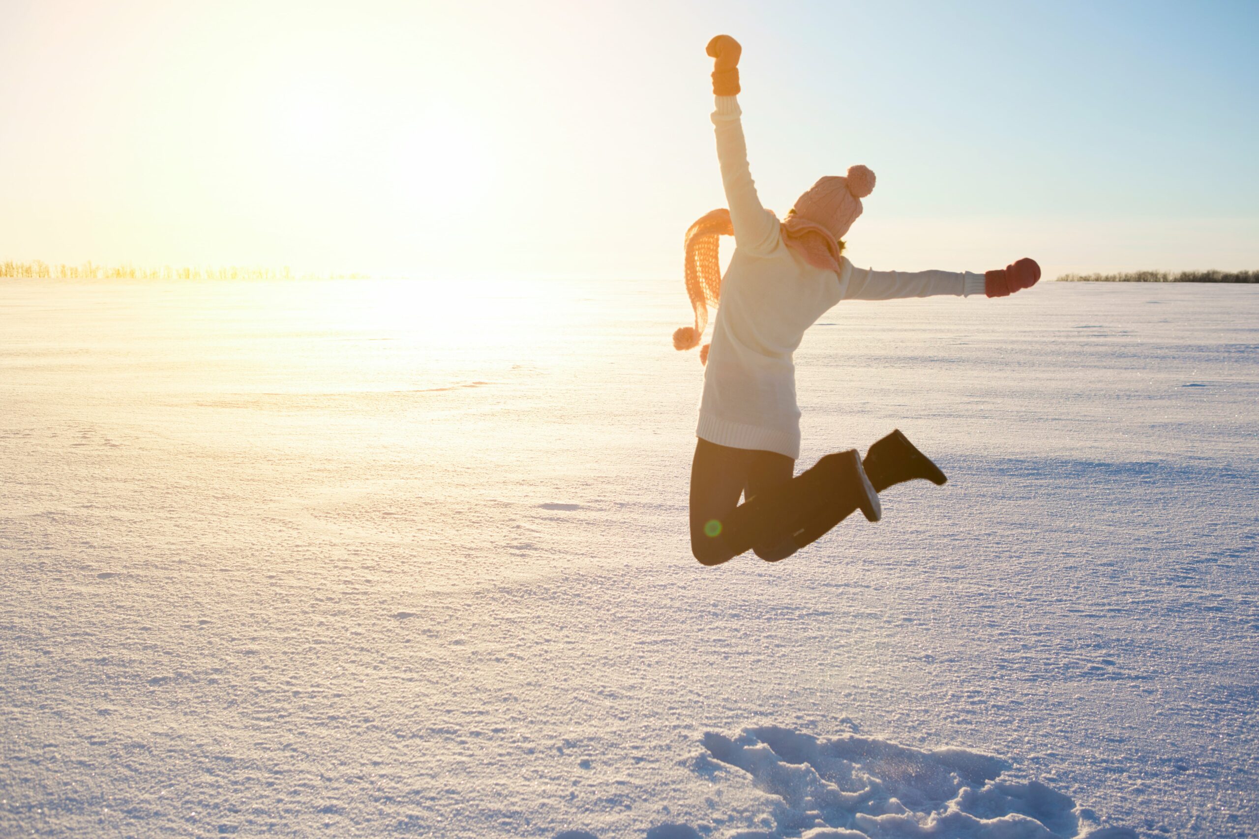 Personne en hiver qui est en forme